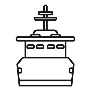 Bir askeri savaş gemisinin görev başında olduğunu gösteren siyah beyaz bir çizgi.