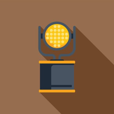 Fıçının üzerinde duran, bir konseri ya da şovu aydınlatan güçlü spot ışıkları.