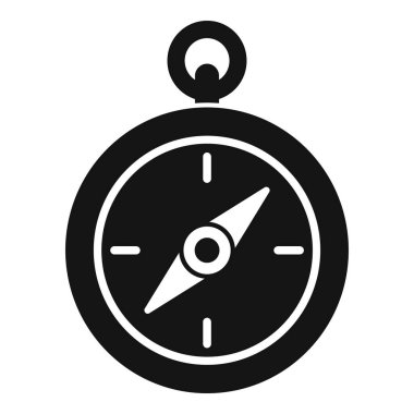 Siyah pusula kuzeyi gösteriyor.