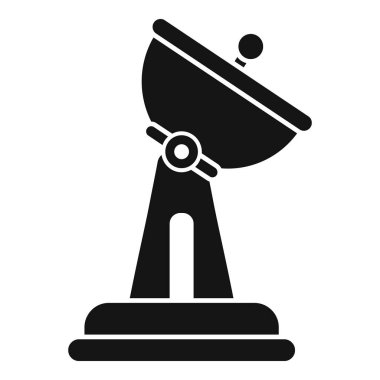 Büyük uydu anteni uzay keşfi ve iletişim sinyalleri alıyor.