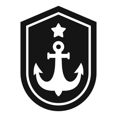 Siyah ve beyaz logoda bir çapa ve kalkan üzerinde bir yıldız var.