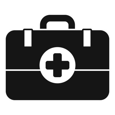 Tıbbi yardım ve acil durum hazırlığını temsil eden ilk yardım çantasının simgesi.