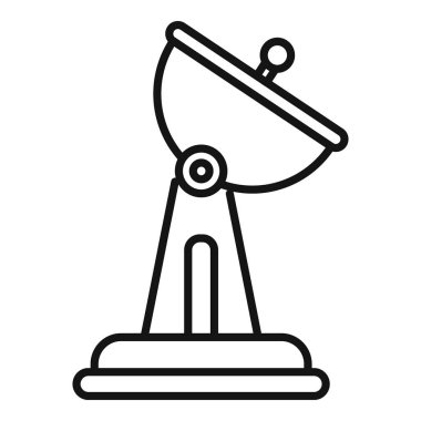 Uydu çanağı beyaz arkaplandaki uzaydan sinyal alıyor