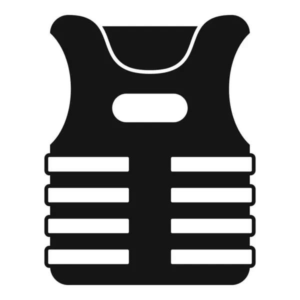 stock vector Black simple icon of a life vest jacket for safety on water providing buoyancy