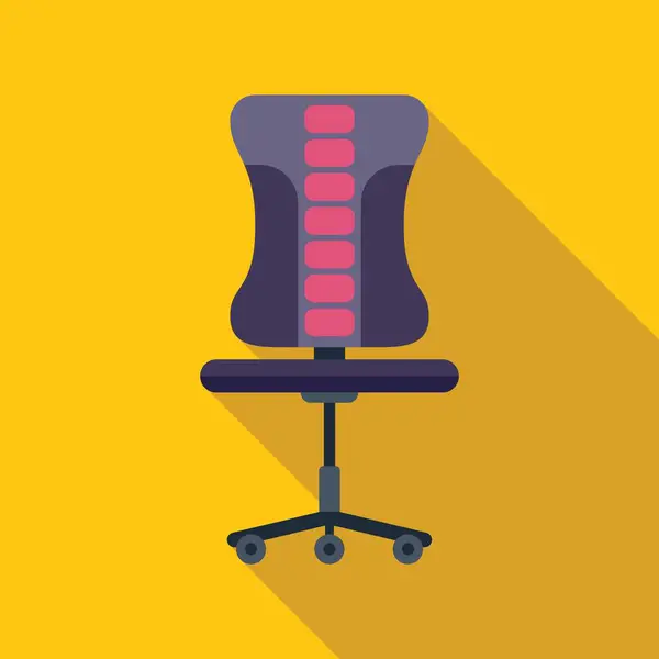 stock vector Ergonomic chair promoting good posture and back health while working at a desk