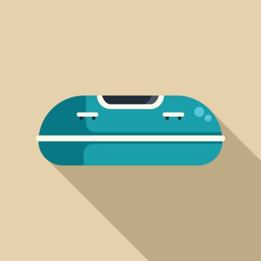 Açık hava aktiviteleri, balıkçılık, turizm ve su üzerinde seyahat için mavi şişirilebilir tekne