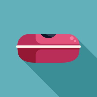 Su yüzeyinde yüzen şişme tekne, üst manzara, yaz tatili konsepti.