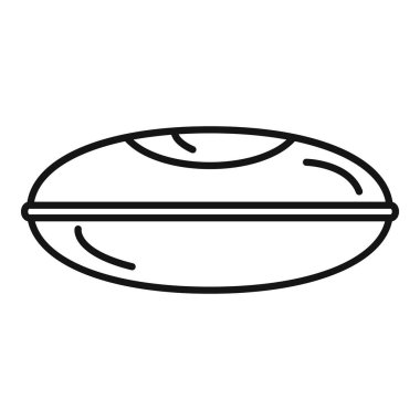 Müzik uygulamaları ve web siteleri için minimalist tasarımı gösteren davul enstrüman satırı simgesi as