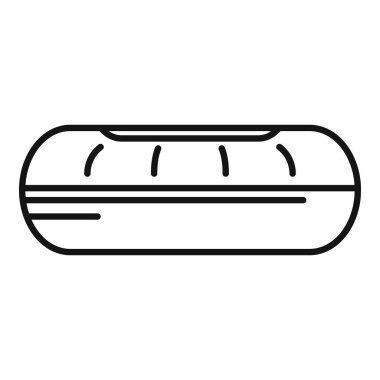 Su yüzeyinde yüzen şişme rafting teknesi. Beyaz arkaplanda izole edilmiş web tasarımı için su yüzeyinde yüzen şişirilebilir rafting botu