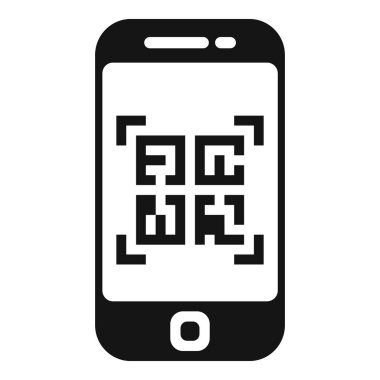 Akıllı telefon bir qr kodunu tarıyor, modern işlemler için hızlı ve kolay cep telefonu ödemelerini sağlıyor