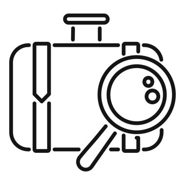 Büyüteç, seyahat öncesi bavullarda kapsamlı bir güvenlik kontrolü yapmak için kullanılır.