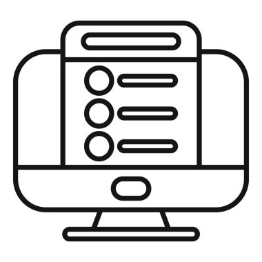 Piyasa araştırması kavramını vurgulayan çevrimiçi bir anket gösteren bilgisayar ekranı