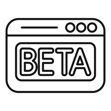 Web sayfasında gösterilen beta sürüm yazılımının basit tasarımı