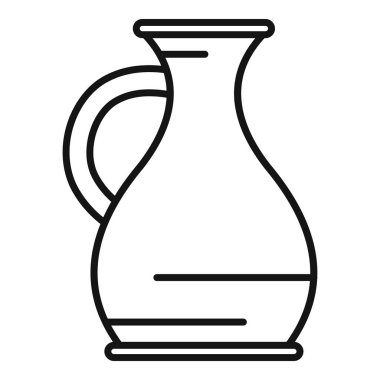 Su veya meyve suyu için kulplu boş cam sürahi