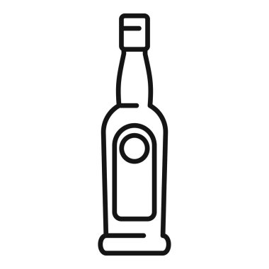 Bar menüsünde kullanılmak üzere uzun bir şişe kapaklı likör.