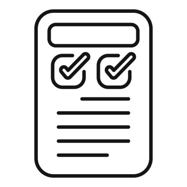 Online anket formu ile cep telefonu tamamlanıyor, evet işaretleri gösteriliyor