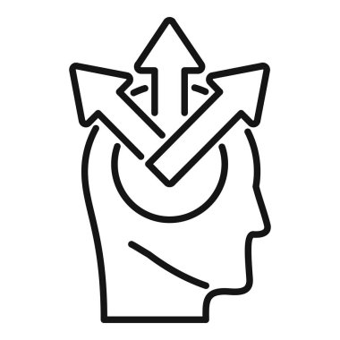 İş adamı karar veriyor, farklı seçenekler, strateji ve şüphe kavramı arasında seçim yapıyor.