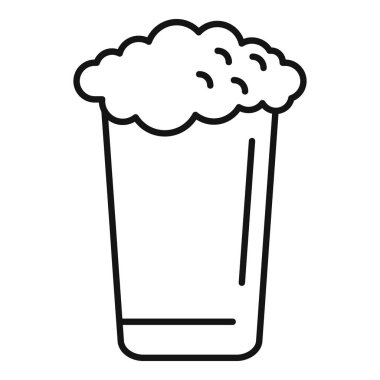 Köpüklü bir bardak biranın simgesi. Barları ve içecekleri temsil etmek için mükemmel.