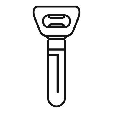 Bir test tüpünün basit çizgi simgesi, genellikle laboratuarlarda bilimsel deneyler ve analizler için kullanılır.