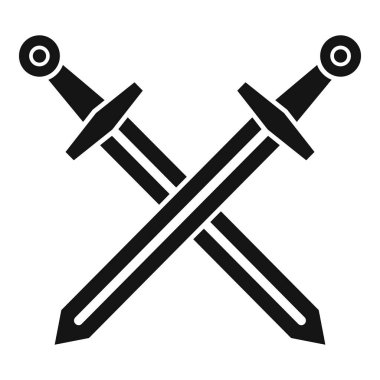 İki çapraz kılıç x şeklini oluşturuyor düelloyu temsil ediyor