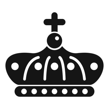 Haç ve mücevher ile siyah taç, monarşiyi, gücü ve otoriteyi simgeliyor.