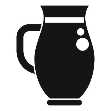 Sade siyah bir sürahi, içki servisi için mükemmel.