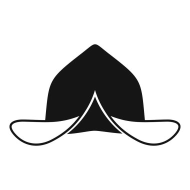 Pürüzsüz, siyah beyaz bir fatih şapkasının simgesi.