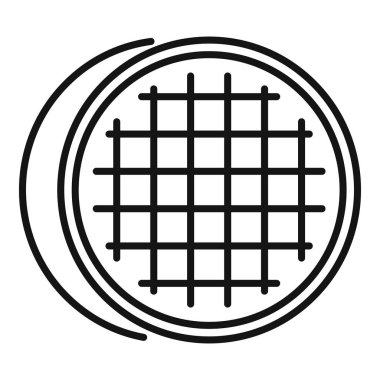 Yuvarlak waffle ızgarası lezzetli bir kahvaltı, öğle yemeği veya akşam yemeği hazırlamaya hazır.