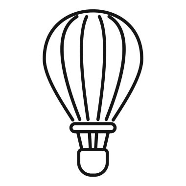 Sıcak hava balonunun siyah beyaz çizgili sanatı onun zamansız ve simgesel tasarımını vurguluyor.