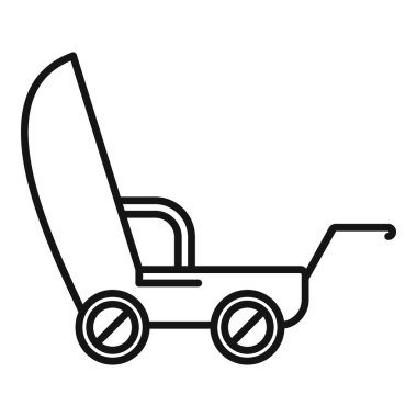 Yeni doğmuş bir bebeği yürütmek için, beyaz bir arka planda izole edilmiş bir bebek arabası.