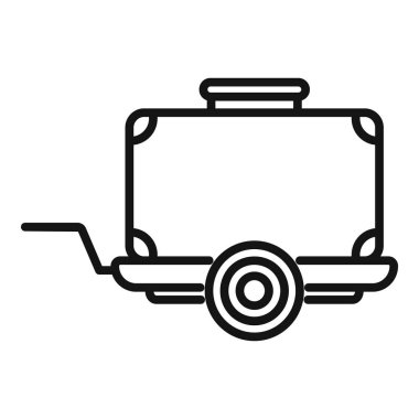 Seyahat karavanının basit bir simgesi. Kamp, yol gezileri ve harika açık hava projeleri için mükemmel.