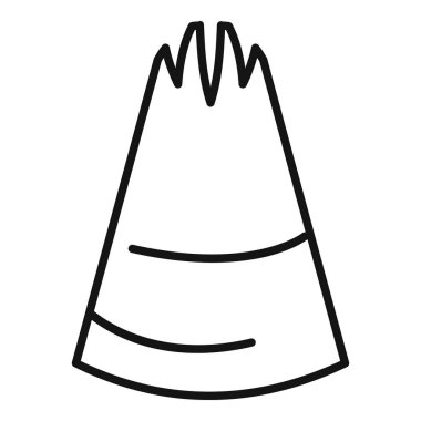 Bambu filizinin basit ve net bir çizgi simgesi. Bu eşsiz ve lezzetli malzemeyi temsil etmek için mükemmel.