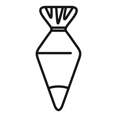 Pasta ve kurabiyeleri süslemek için bir hamur torbasının ana simgesi