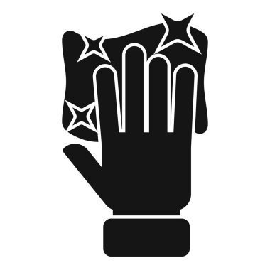 Beyaz arkaplanda sade bir şekilde izole edilmiş sünger simgesi ile el temizleme yüzeyi