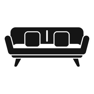 Yumuşak yastıklı rahat bir kanepe oturma odası için ahşap bacaklar üzerinde duruyordu.