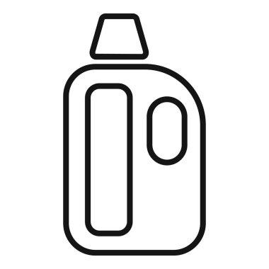 Çamaşır deterjanı şişe ikonu yıkama konseptini temsil ediyor.