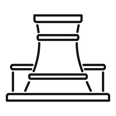 Elektrik santrali elektrik hatları aracılığıyla elektrik sağlıyor, enerji endüstrisi kavramı