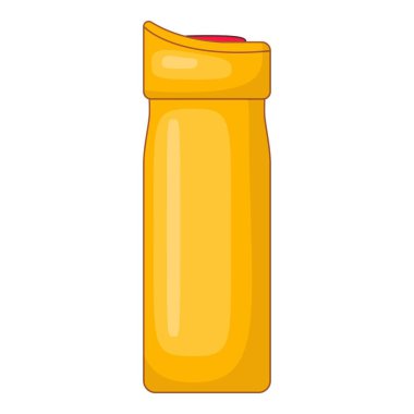 Sarı yeniden kullanılabilir su şişesi, içkilerinizi almak için mükemmel.