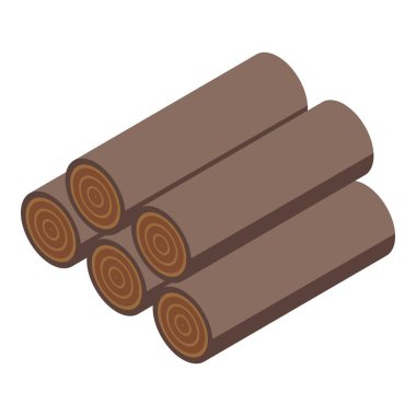 Kışın ısınma ya da inşaat endüstrisi için odun yığını