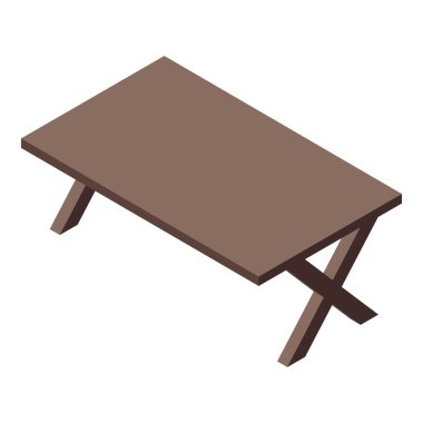 Çapraz bacaklı basit ahşap masa, minimalist iç mekanlar ve modern evler için mükemmel.
