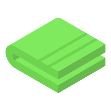 Temiz yeşil havlu katlanmış, tazelik ve rahatlama hissi uyandırıyor, spa tedavilerini ve sağlık rutinlerini temsil etmek için mükemmel.