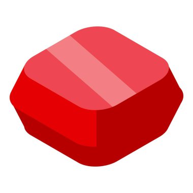 Kırmızı kare düğmesine basılıyor, uygulamalar veya web siteleri için harika