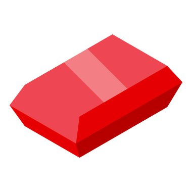 Beyaz arkaplanda duran kırmızı silgi hataları silmeyi temsil ediyor