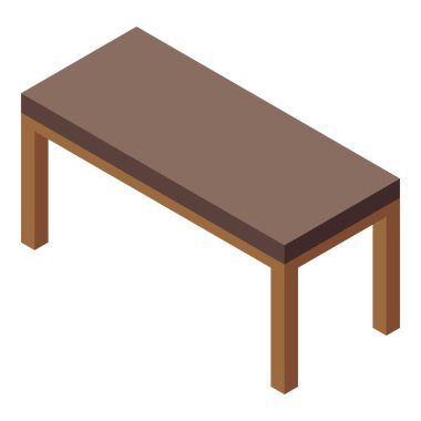 Kahverengi yüzeyi olan basit ahşap bir bank, oturmak ve dinlenmek için rahat bir yer sağlıyor.