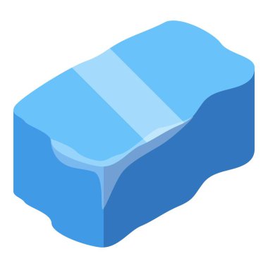 Mavi silgi siliniyor, temiz bir sayfa bırakıyor, izometrik simge