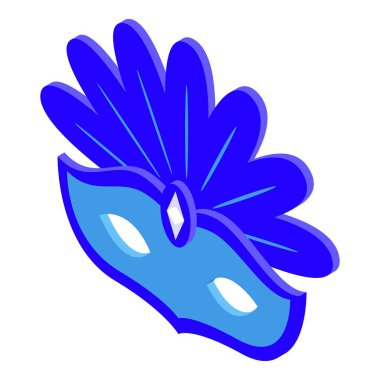 Tüylü mavi karnaval maskesi sana Mardi Gras 'nın şenlikli ruhunu veriyor.