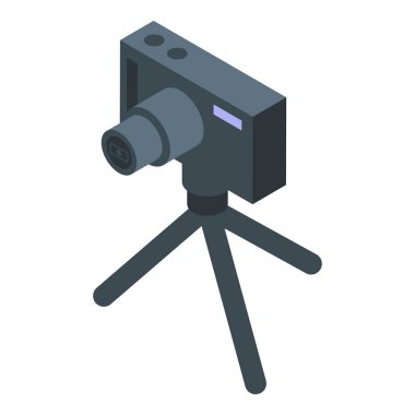 Modern dijital kamera, sabit bir perspektif ve istikrar gerektiren projeler için mükemmel olan tripodun üzerinde dururken kayıt yapıyor.