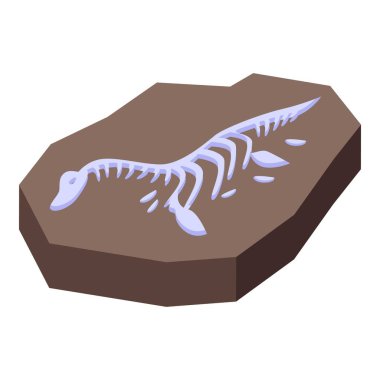Taştaki dinozor fosili, paleontoloji kazılarından kalan iskelet izini gösteriyor.