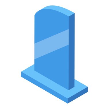 Boş mavi mezar taşı bir mezarlıkta duruyor, ölümü ve yasını temsil ediyor.