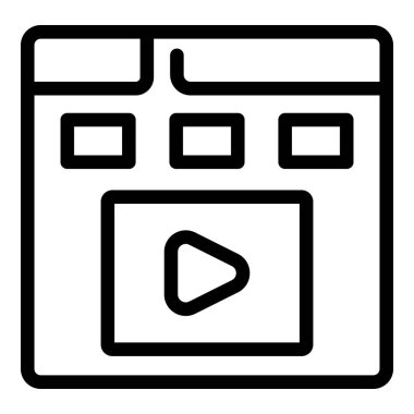Video içeriğini çevrimiçi yayınlayan bir web sitesi oyuncusunun ana simgesi
